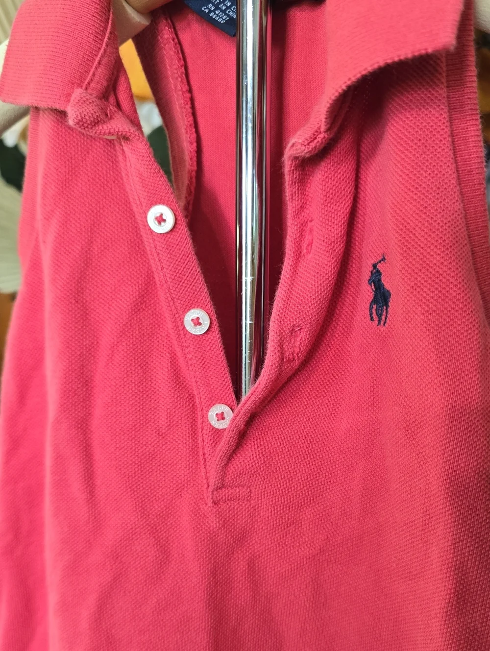 Ralph Lauren 3t Pink Polo Dress with Eyelet Ruffle Girls
